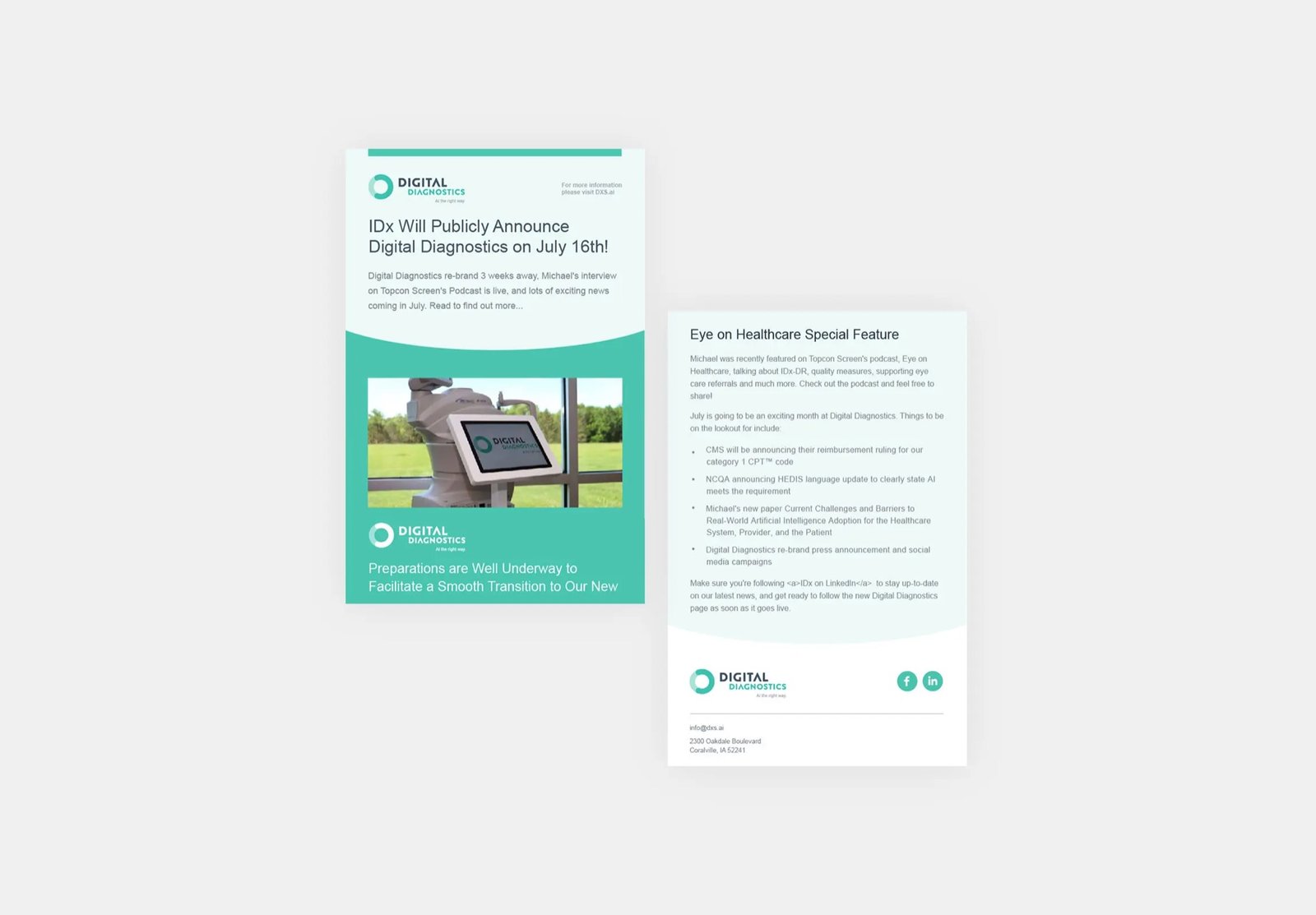 Digital Diagnostics email template design