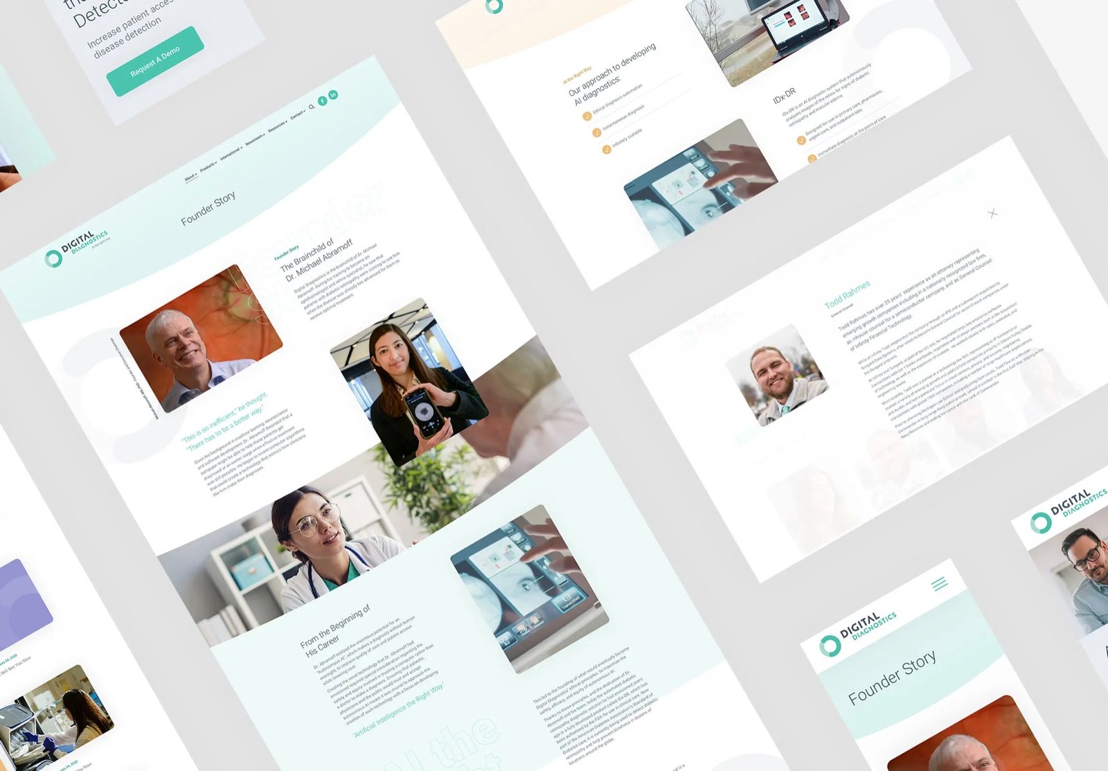Digital Diagnostics website design across multiple screens