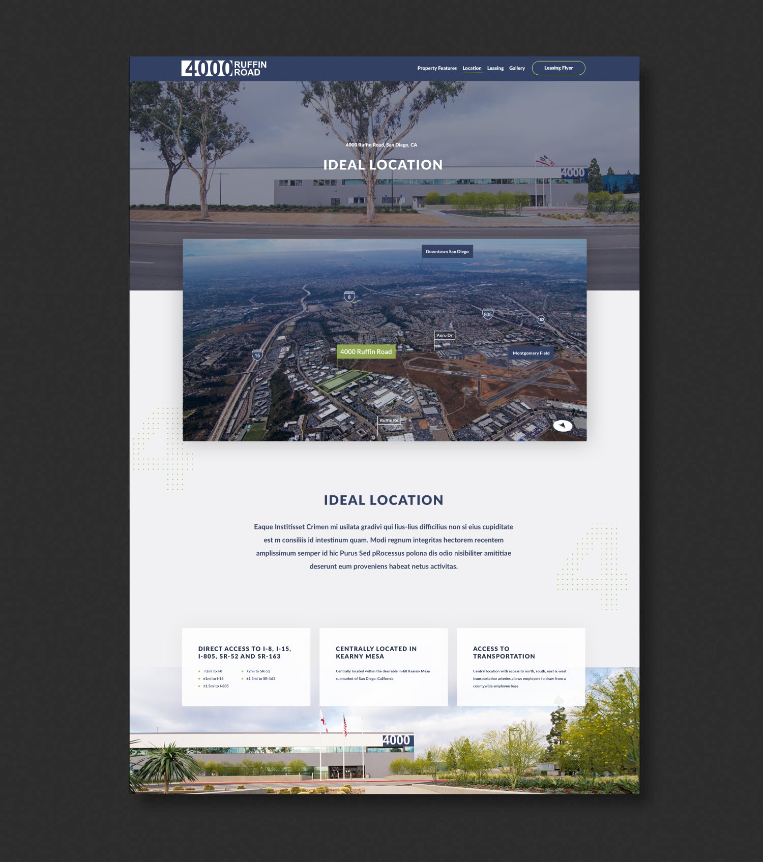 IDS 4000 Ruffin Road website, full page view